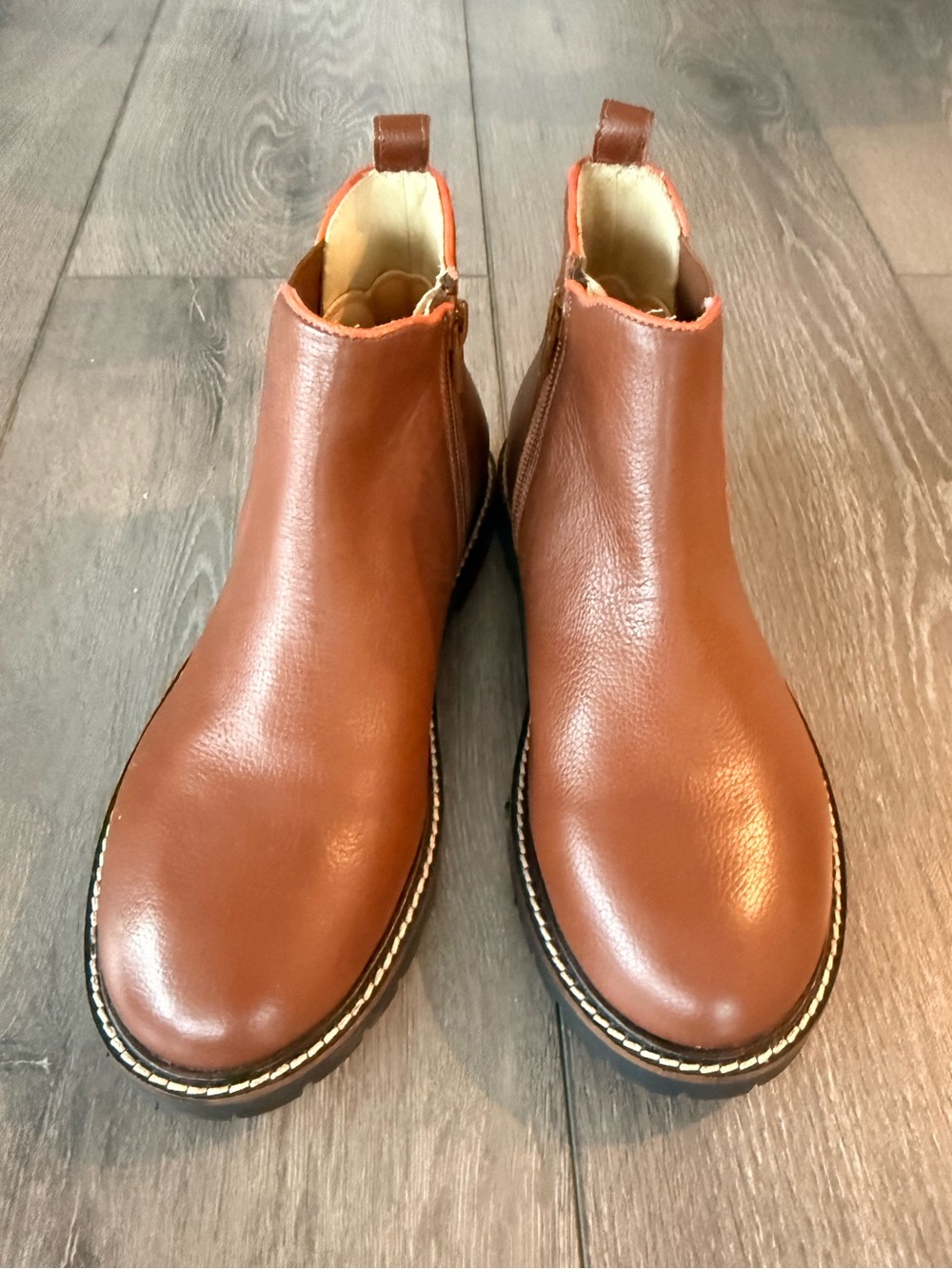 New Mini Boden Girls Leather Chelsea Boots